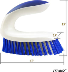 ITTAHO All Purpose Scrub Brush for Cleaning, Stiff Bristle Cleaning Brush with Non-Slip Grip for Bathroom Tile Floor-2 Pack - ITTAHO