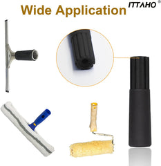 ITTAHO Window Squeegee Adaptor, Extension Pole Attachment for Microfiber Window Washer, Window Scrubber - ITTAHO