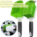 ITTAHO 2 Pack Wheel Brush, Include Two Type of Bristles-Soft Gentle & Stiff Bristles,Car Interior Detailing Cleaning Brush, Carpet and Upholstery Tire Cleaner for Seat Boat Truck SUV Moto Vehicle - ITTAHO