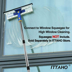 ITTAHO Stainless Steel Extension Pole, All Purpose Pole with Pole Attachment for Painting Microfiber Duster Ceiling Fan High Window Cleaning-4.8 Feet - ITTAHO