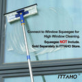 ITTAHO Stainless Steel Extension Pole, All Purpose Pole with Pole Attachment for Painting Microfiber Duster Ceiling Fan High Window Cleaning-4.8 Feet - ITTAHO