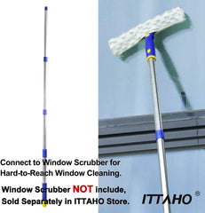 ITTAHO Stainless Steel Extension Pole, All Purpose Pole with Pole Attachment for Painting Microfiber Duster Ceiling Fan High Window Cleaning-4.8 Feet - ITTAHO