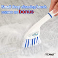 ITTAHO Multi-Use Floor Scrub Brush with Long Handle, Extendable Grout Cleaner Brush for Tile Floor, Deck, Patio, Marble, Garage, Kitchen, Bathroom, Extra Small Deep Cleaning Brush - ITTAHO