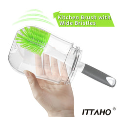 ITTAHO 3 Pack Dish Brush Set, Scrub Brush for Cleaning, Multi-Purpose Shower Cleaner