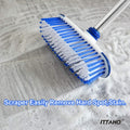 ITTAHO Multi-Use Floor Scrub Brush with Long Handle, Extendable Grout Cleaner Brush for Tile Floor, Deck, Patio, Marble, Garage, Kitchen, Bathroom, Extra Small Deep Cleaning Brush - ITTAHO