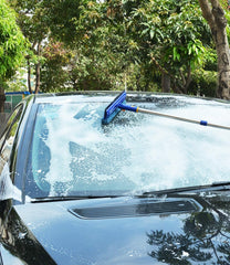 ITTAHO Heavy Duty Car Wash Brush with Long Handle, Swivel Window Squeegee and Microfiber Scrubber Combo for Glass RV Deck Solar Panel Clean-10 Inch Window Washing Kit - ITTAHO