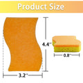 ITTAHO 12 Pcs Kitchen Cleaning Sponges, All-Purpose Non-Scratch S-Shape Scrubbing Sponge, Orange+Yellow - ITTAHO