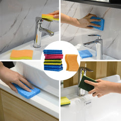 ITTAHO 12 Pcs Heavy Duty Cleaning Sponges, All-Purpose Non-Scratch Scrubbing Sponge - ITTAHO