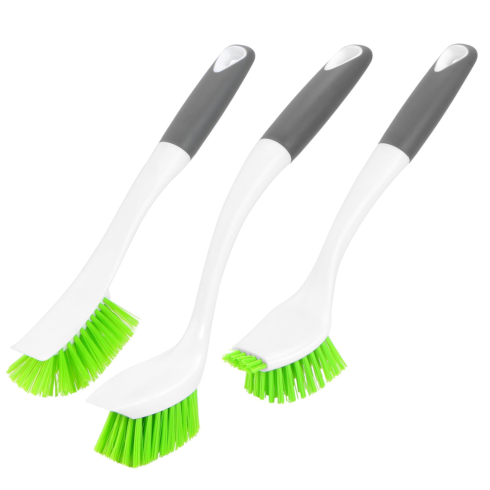 Dish Brush Set of 3 with Bottle Water Brush, Dish Scrub Brush and Scrubber  Brush - Kitchen Scrub Brushes Ergonomic Non Slip Long Handle for Cleaning