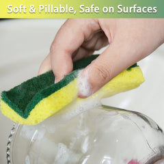 ITTAHO 12 Pcs Heavy Duty Cleaning Sponges, All-Purpose Non-Scratch Scrubbing Sponge - ITTAHO