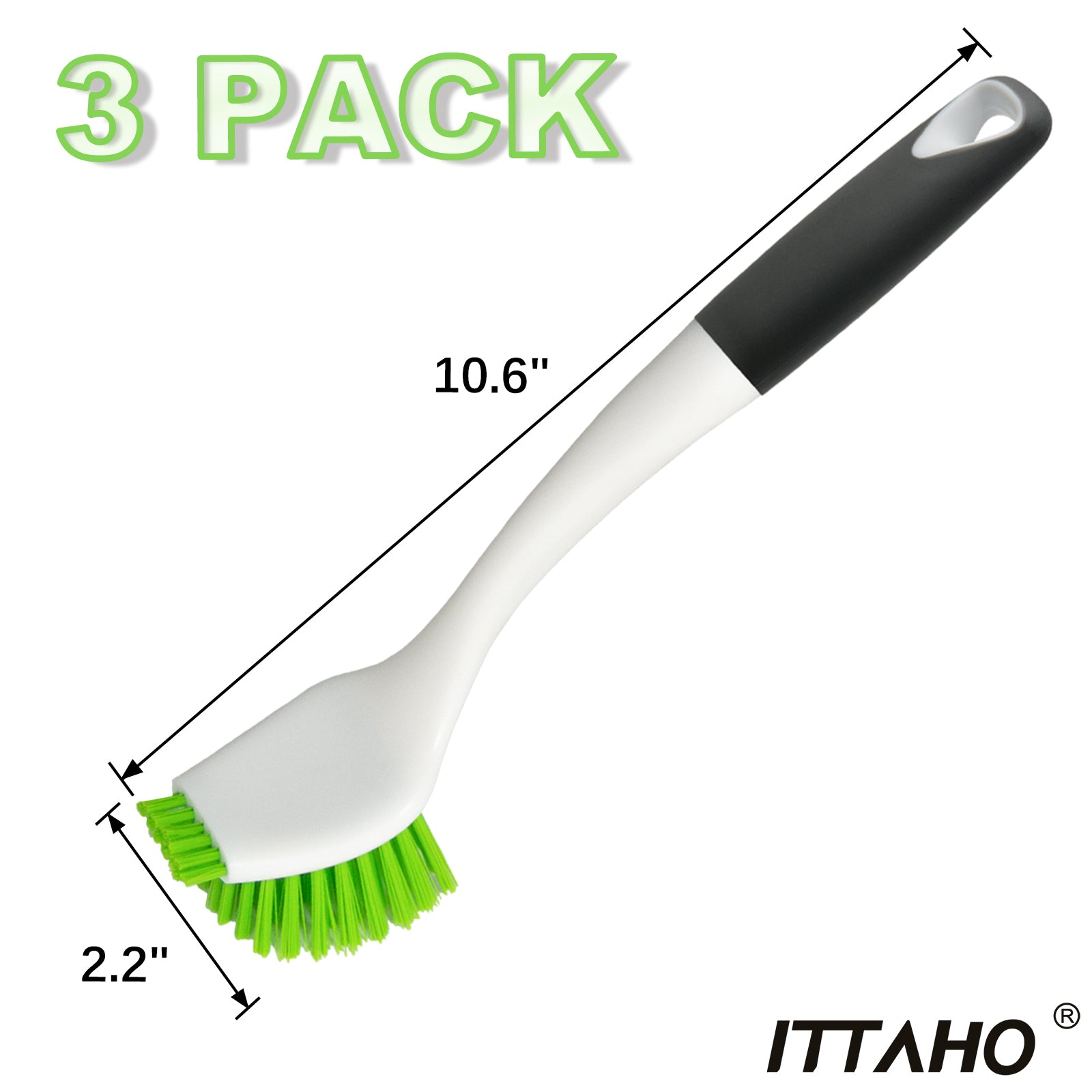 ITTAHO Dish Scrub Brush Kit, Kitchen Brush Set for Cleaning 3 Pack