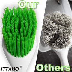 ITTAHO Dish Scrubber Set, Kitchen Brush for Cleaning with Scraper Edge - 3 Pack