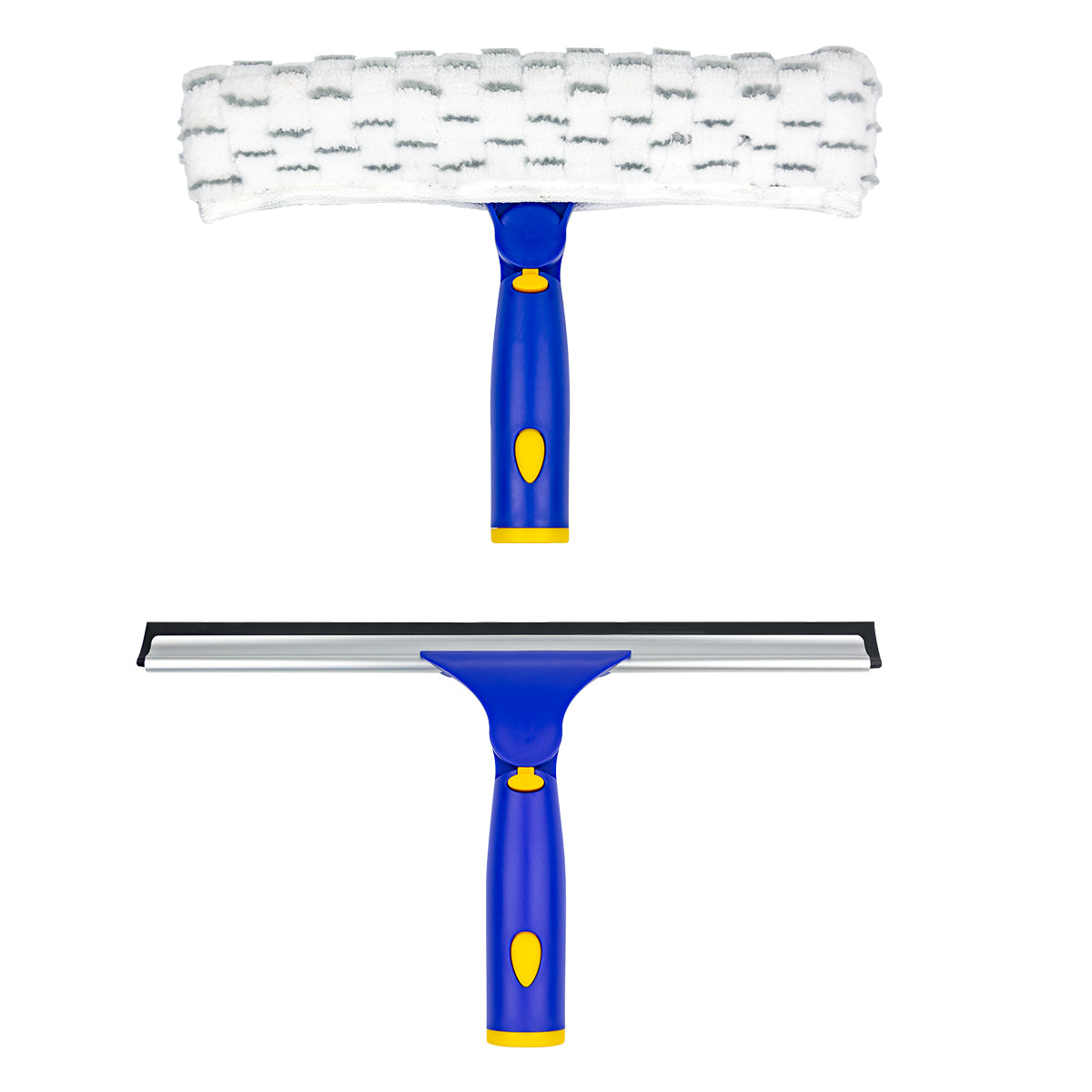 Squeegee and Microfiber Scrubber Combo, Extension Pole Sold