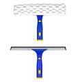 ITTAHO Squeegee and Microfiber Scrubber Combo for Window, Car Windshield, Shower Glass Door Cleaning-Swivel Style (Extension Pole Sold Separately) - ITTAHO