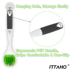 ITTAHO Dish Scrub brosse Kit, Kit de brosse de cuisine pour le nettoyage - paquet 3